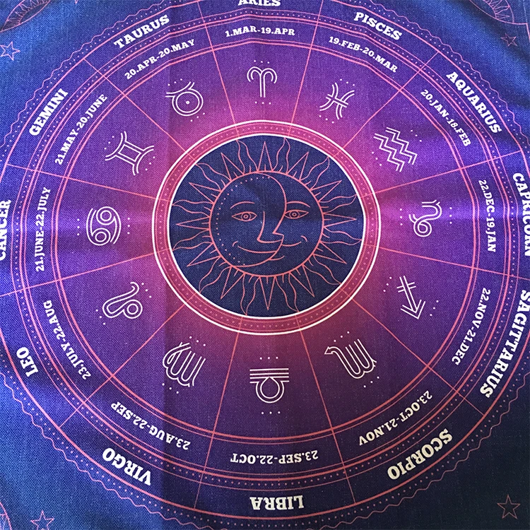 70x70 см Ткань для обрядов/ткань для алтаря/Таро/Wicca Pagan церемониальная ткань Созвездие годовое кольцо Звездная церемония ткань