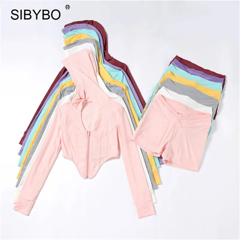 Женский ассиметричный комплект из 2 предметов Sibybo повседневный спортивный