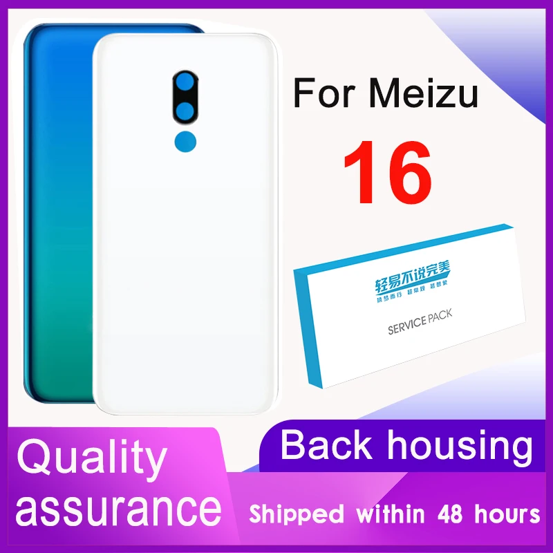 Для Meizu 16 задняя Батарея крышка Корпус двери задний Чехол с Камера известность и объектив для 16th
