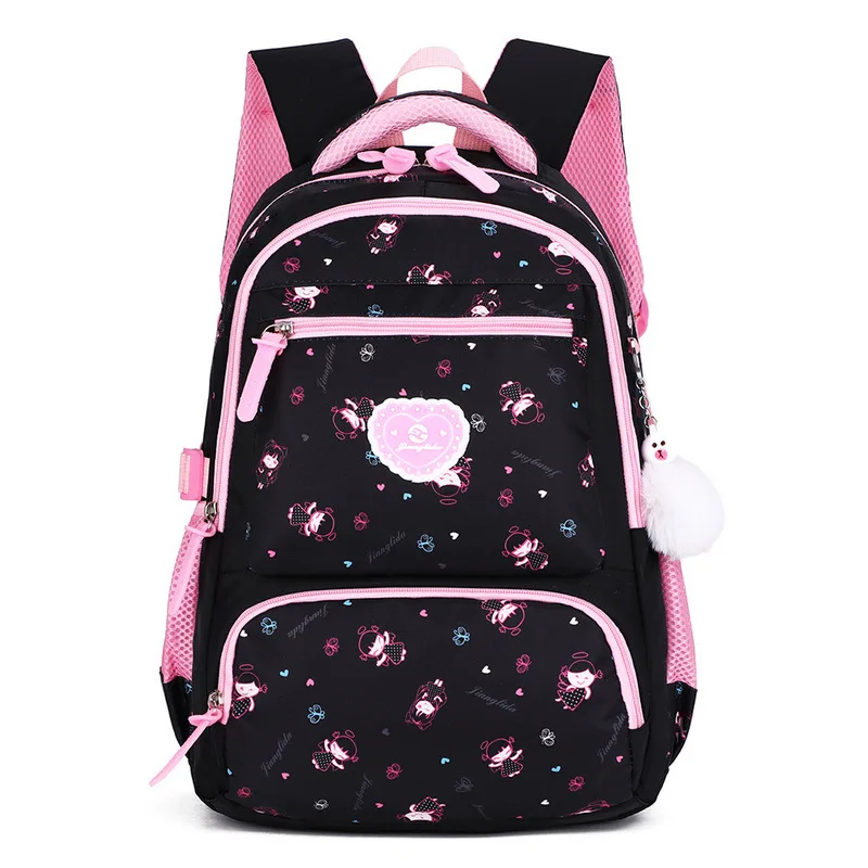 

Teen Girls School Bags Kids Backpack Princess Primary Schoolbag Pink Cute Cartoon Nylon Large College Bookbags 6-12 Years