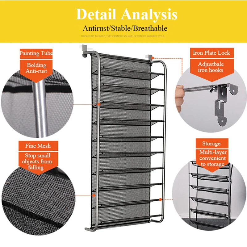 MultiLayer Wall-mounted Shoe Rack Hallway Space Saving Shoe Organizer Over the Door Shoes Hanger Shoe Cabinet for Home Furniture MultiLayer Wall-mounted Shoe Rack Hallway Space Saving Shoe Organizer Over the Door Shoes Hanger Shoe Cabinet for Home Furniture
