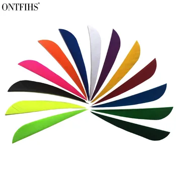 

50pcs/lots 4" Water Drop Shape Hunting Arrow Feathers 12 Color Turkey Feather Archery Arrow Accessories Fletching Feathers FT45
