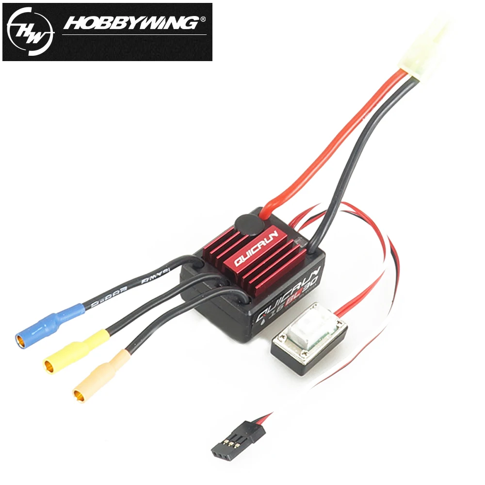 

Hot 1set Original Hobbywing QuicRun WP-16BL30 Brushless Speed Controller 30A ESC+2435 4500kv Motor For 1/16 & 1/18 RC Car