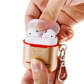 

High Quality Anti-lost Anti-fall Aluminum Silicone Earphone Protective Case Bluetooth Earbuds Cover For Air Pods