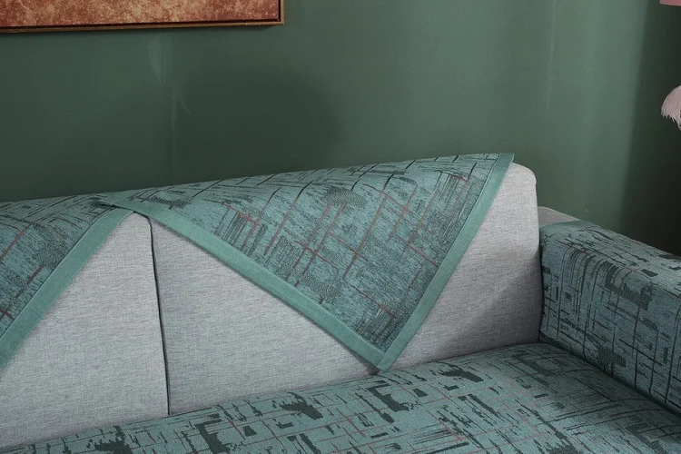 1Piece chenille nordic minimalist combination sofa cushion living room decoration jacquard anti-slip cushion cover sofa towel