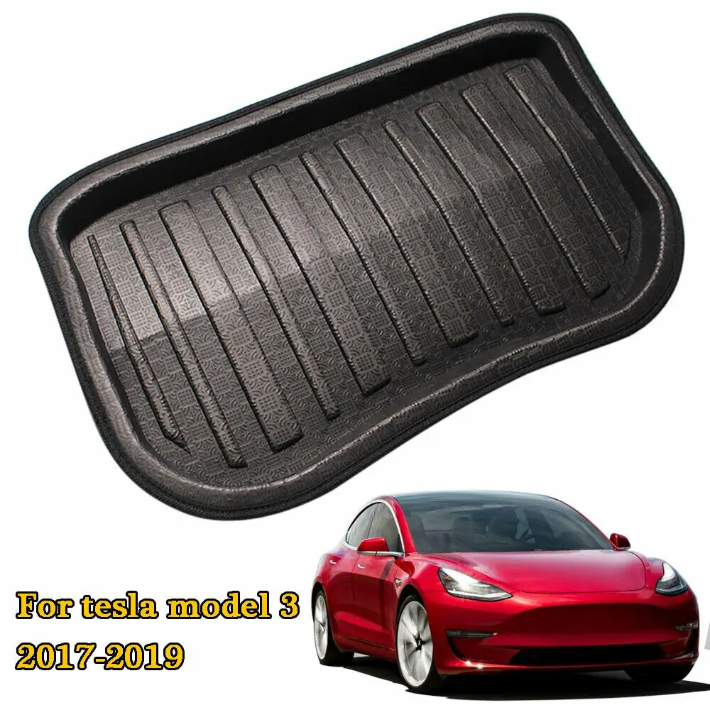 Black Car Front Cargo Tray Trunk Floor Mat For Tesla Model 3 2017 2018