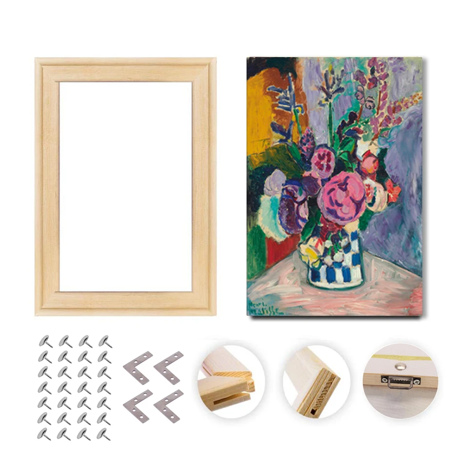 Cadre De Photo En Bois Pour Bricolage Kit D Accessoires Reutilisables Pour Toile Impression De Peinture Tenon Extensible Decoration Murale Pour La Maison Cadre Peinture Diamant Cadre Pour Diamond Painting Cadre Salon
