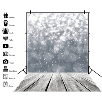 

Laeacco Shiny Polka Dots Light Bokeh Wooden Floor Baby Newborn Portrait Photography Backdrops Photo Backgrounds For Photo Studio