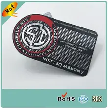 Нержавеющая сталь гальванизированная матовая пустая черная металлическая визитная карточка