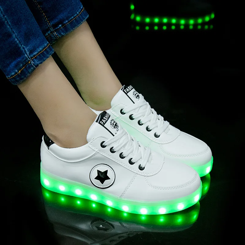 Размер 27-40, модный хороший детский светодиодный светящийся кроссовки с светильник обувь для детей Мальчики корзинки для девочек светодиодный тапки 36