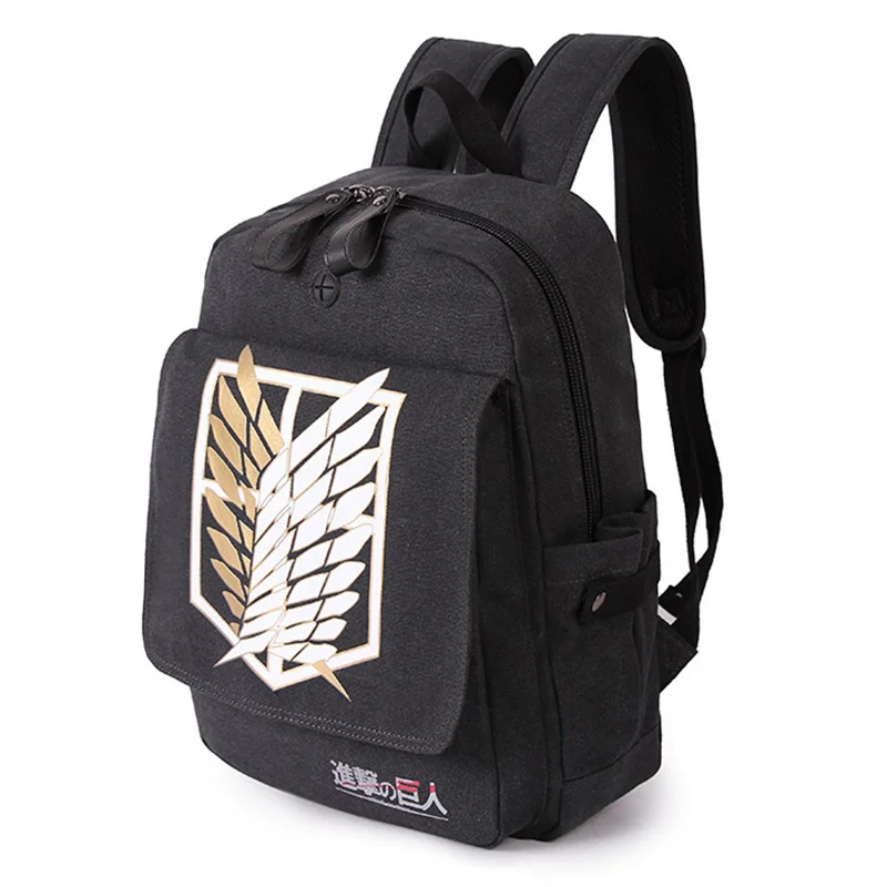 Attack on Titan Backpack Men Women Canvas Japan Anime Printing School Bag for Teenagers Travel Bags Mochila Galaxia BP0153 (5)