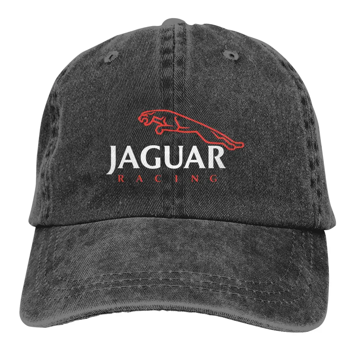 TSDFCMen Женская винтажная Регулируемая Кепка с логотипом Jaguar бейсболка, Черная