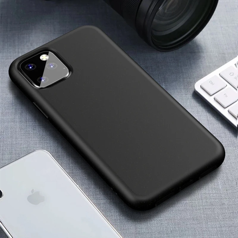 Musubo, Роскошный чехол для iPhone 11 Pro Max, силиконовый чехол для Apple iPhone 11 Pro, чехол на заднюю панель s, мягкий Fundas 11, Ультратонкий чехол Capa - Цвет: Черный