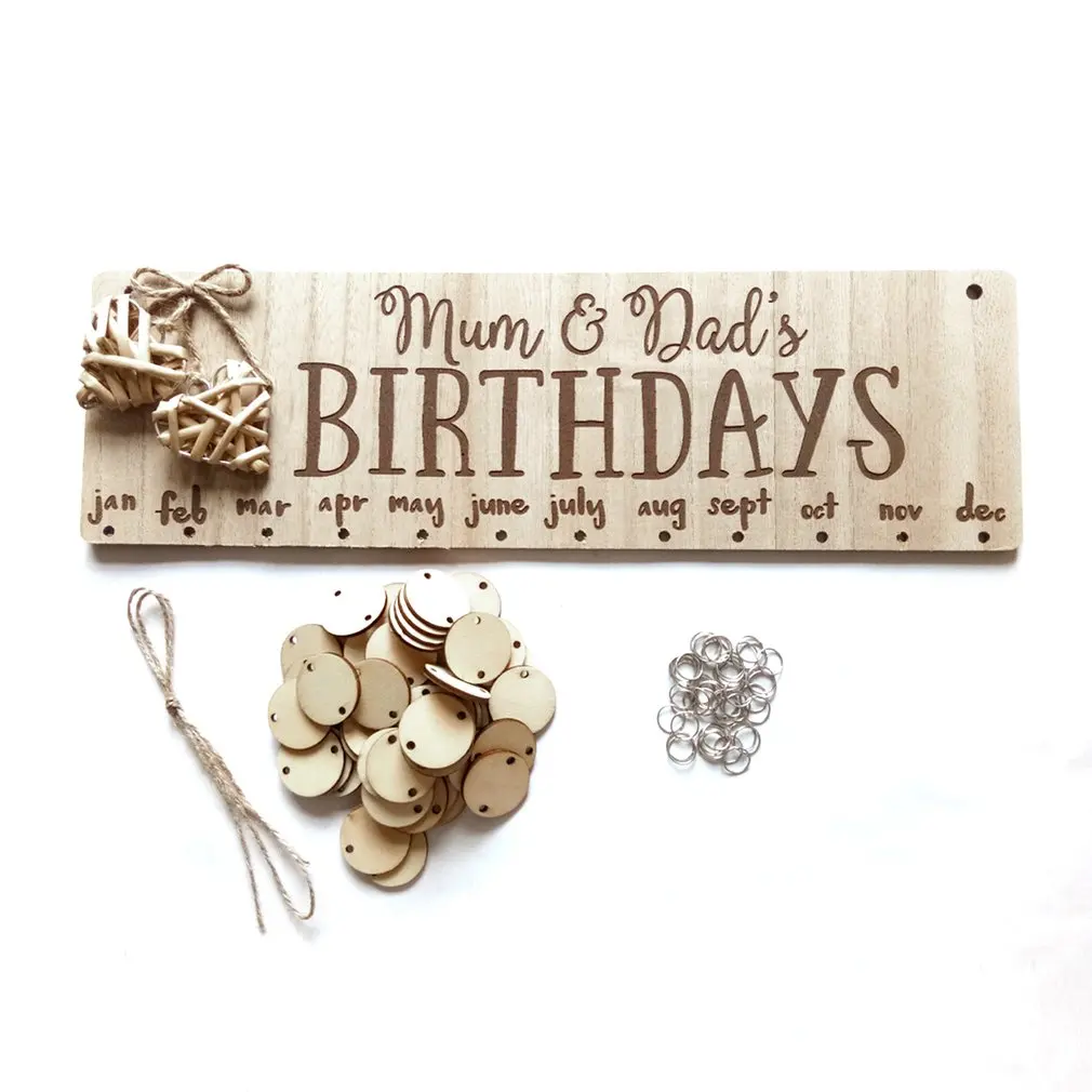 

Special Days Reminder Board Home Hanging Decor Wooden Calendar Board Hanging Decor dropshipping