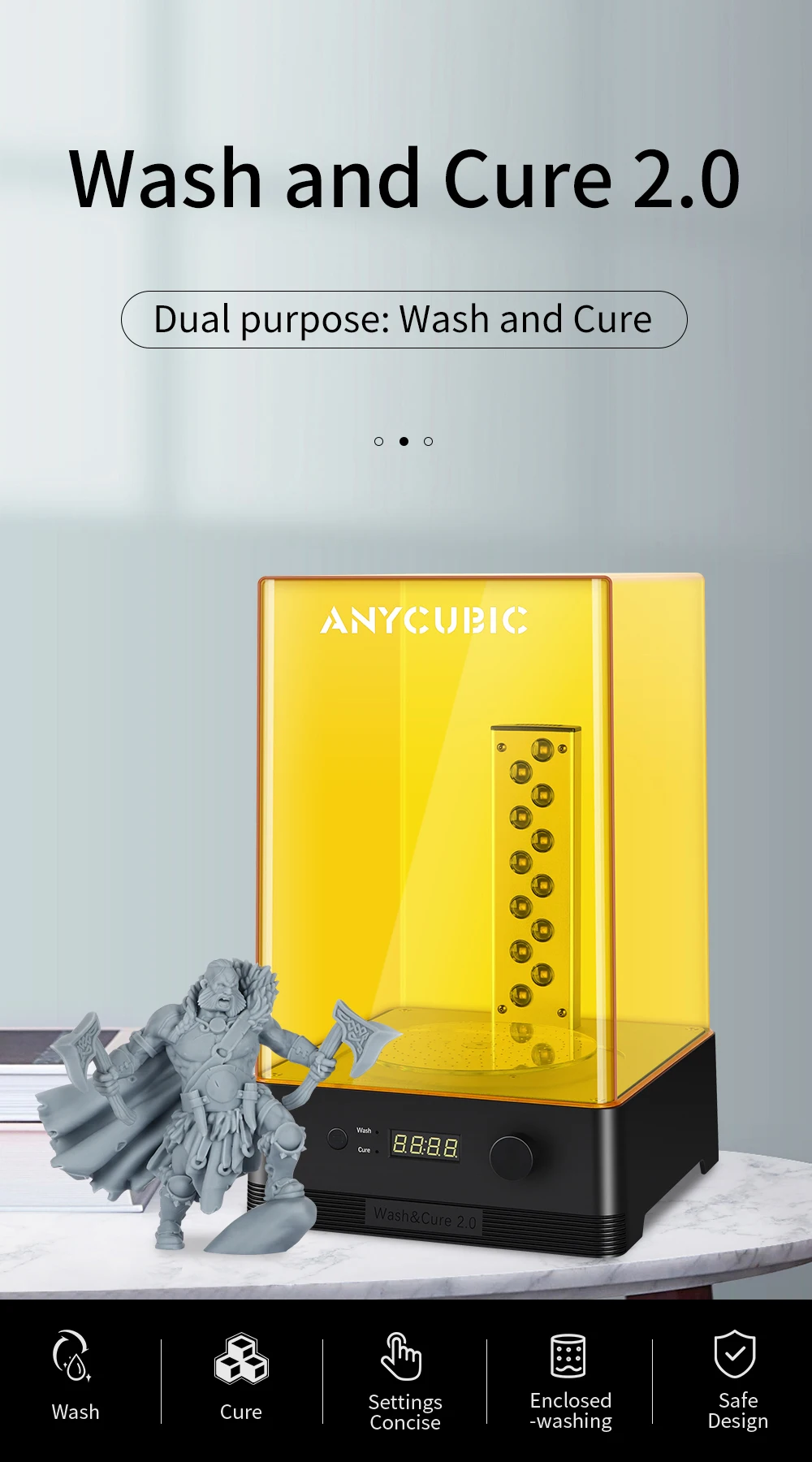 ANYCUBIC Wash & Cure 2.0 UV Rotary Curing Resin Cleaning Machine For Mars Photon Photons LCD SLA 3D Printer 3D Model