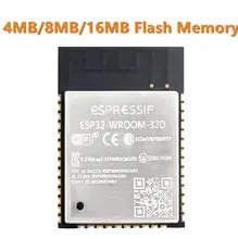 Флэш-память 4 Мб, 8 Мб, 16 Мб, Wi-Fi + BT + BLE ESP32, модуль Espressif, оригинал, улучшенная производительность RF