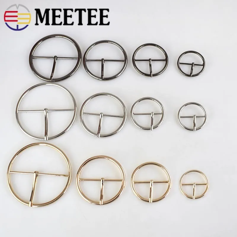 4 шт. Meetee 20 70 мм круглый металлический ремень пряжка для регулировки Pin пряжки DIY