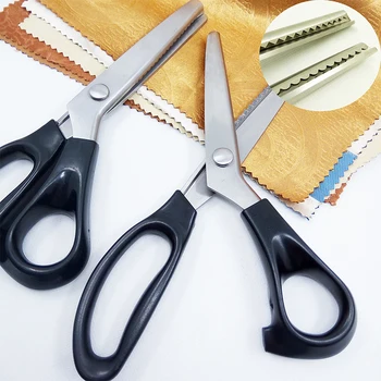 

Stainless Steel Professional Crafts Dressmaking Zig Zag Cut Scissors Sewing Scissors Fabric Pinking Shears Handled