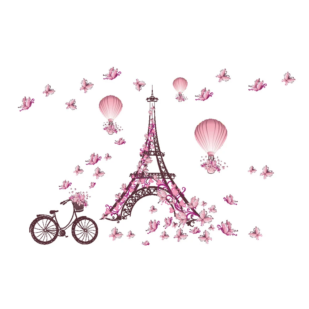エッフェル塔ピンク蝶ビニールウォールステッカーデカール Diy 保育キッズルームの装飾 Wall Stickers Aliexpress エッフェル塔ピンク蝶ビニールウォールステッカーデカール Diy 保育キッズルームの装飾 Wall Stickers Aliexpress
