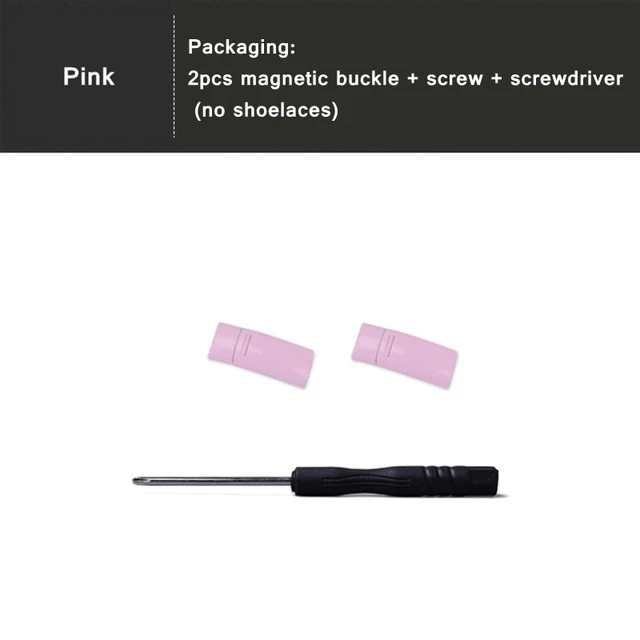 4pcs/pair Shoelace Buckle Metal Shoelaces Magnetic buckle Accessories Metal Lace Lock DIY Sneaker Kits Metal Lace Buckle Pink