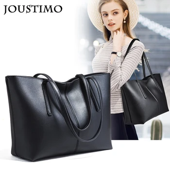 

2020 Luxury Designer Tote Large Capacity Women Casual Totes Solid PU Leather Vintage Zipper Shoulder Bag Lady Business Handbag