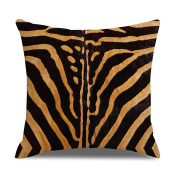 

Leopard Pattern Throw Pillows Animals Textures Leopard Tiger Giraffe Linen Seat Cushion Cover for Sofa Decor Pillowcase