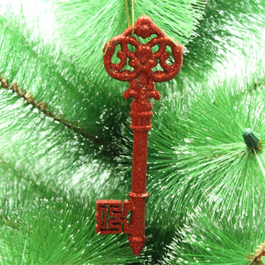 1PC Colorful Golden Onion Powder Pendant Keys Xmas Party Ornament Size 14.5CMX4.5CM DIY Christmas Tree Decorations Christmas Decorations