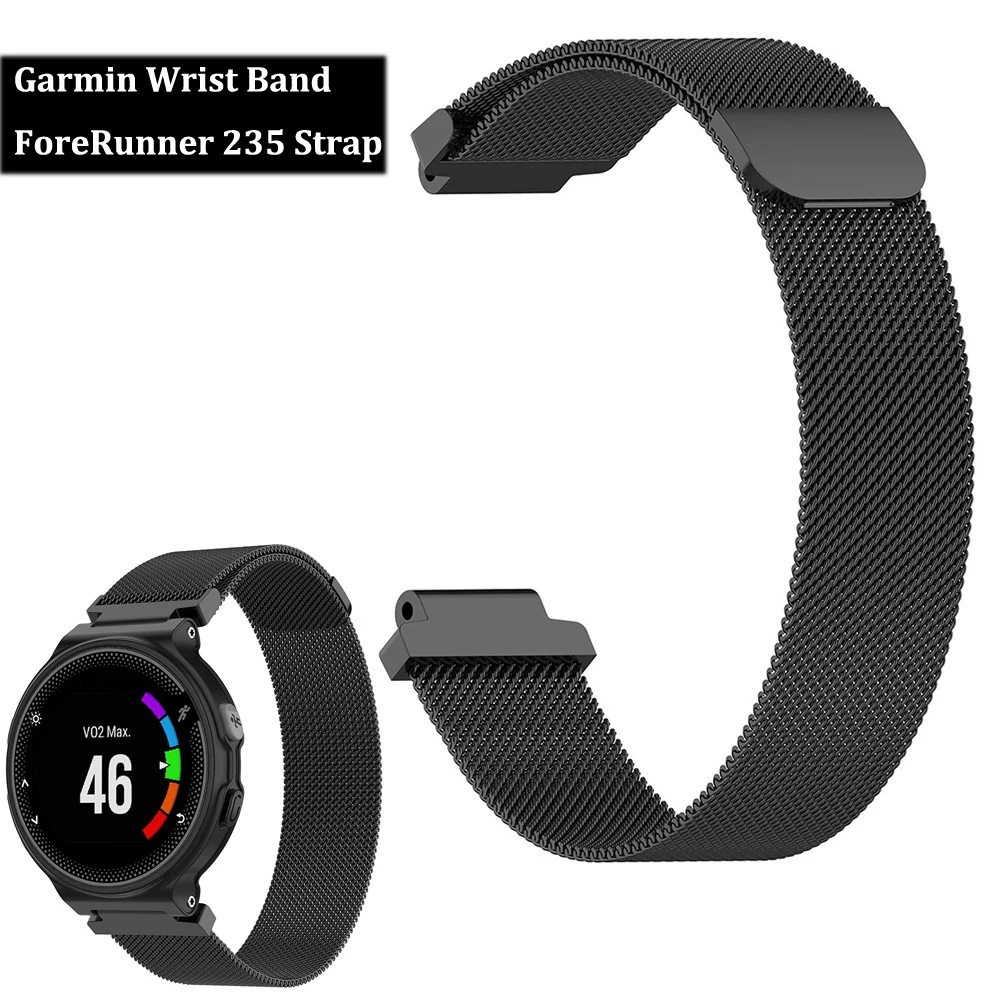 

Smart Watch Band Stainless Steel Strap For Garmin Forerunner 235 Running Watch Replacement Band