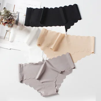 

Women's Seamless Panties Ultra-thin Panties Underwear G String Women Sexy Low-Rise Ruffles Briefs Lingerie Intimates