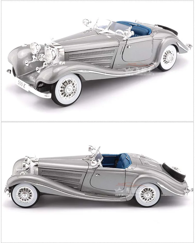 1:18 Модель автомобиля из высококачественного сплава Ben 500K Классическая оригинальная модель автомобиля коллекция украшений для дома для детей