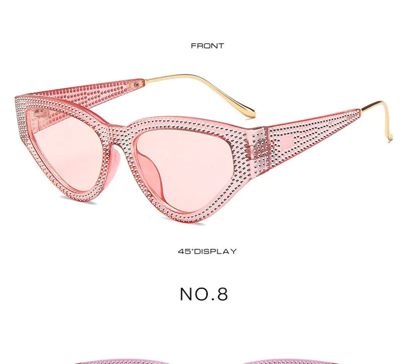 RBROVO Стразы кошачий глаз солнцезащитные очки для женщин дизайнерские солнцезащитные очки женские зеркальные очки Женские винтажные Oculos De Sol Feminino
