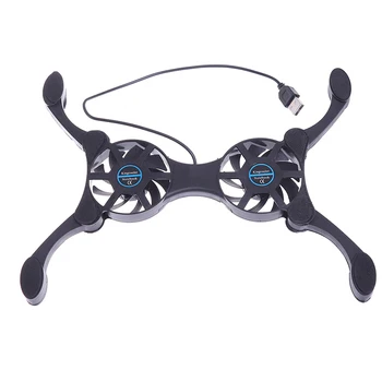 

Notebook Cooler Foldable Air Cooling Fan USB Quiet Laptop Radiator With 2 Fans