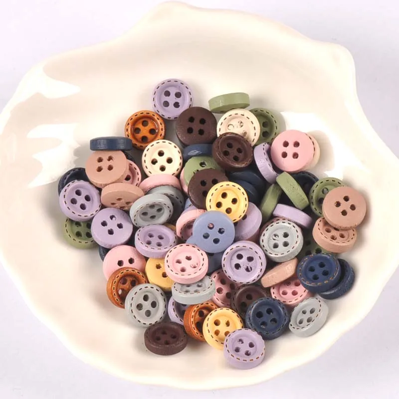 50Pcs/Lot Natural Mother Of Pearl Shell Buttons For Scrapbook DIY Crafts  Clothing Decoration Handmade Home Accessories trs0399