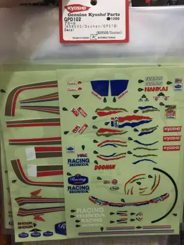 Kyosho Hanging On Racer Decal Sheet 