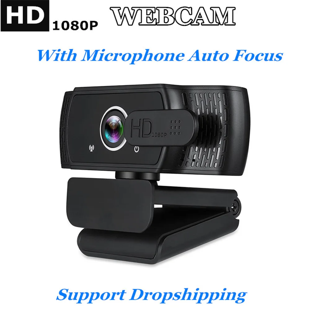 

HD 1080P Webcam With Microphone PC Desktop Web Camera Rotatable Cameras For YouTube Live Broadcast Video Calling Recording Work