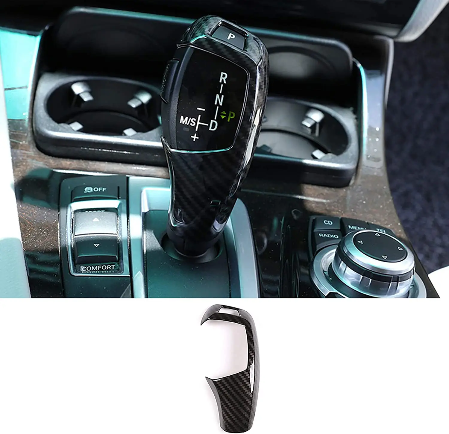 Крышка ручки переключения передач для BMW F10 F20 F26 F30 F31 F34 из углеродного волокна (не