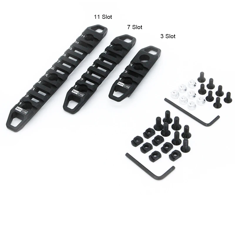 

VASTFIRE 3-7-11-Slots M LOK/Keymod Rail Base Segment Handguard Section Aircraft Grade Aluminum Picatinny Weaver for Hunting