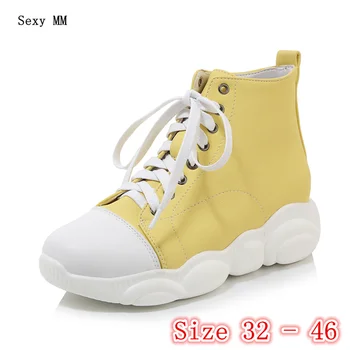 

Spring Autumn Winter Platform Flat Shoes Women Snow Ankle Boots Woman Short Boots Plus Size 32 33 - 40 41 42 43 44 45 46 botas