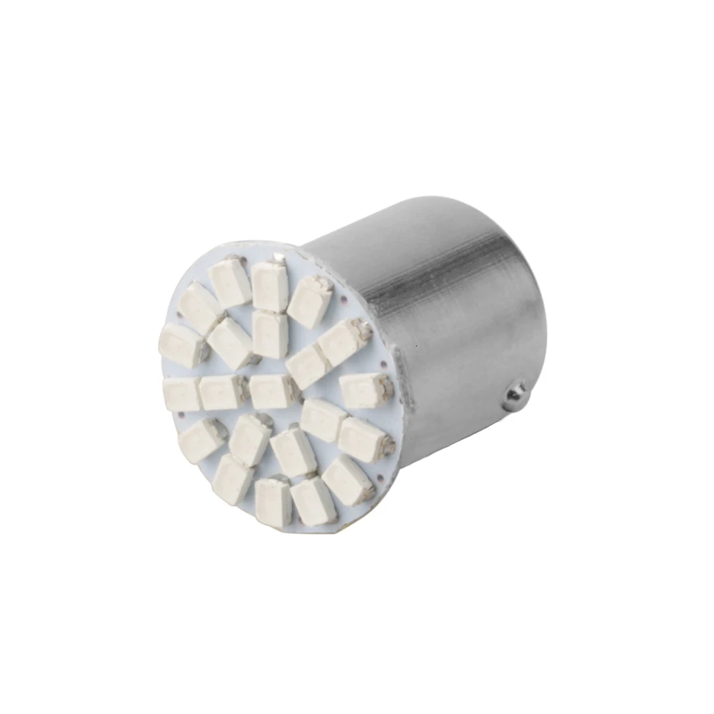 100Pcs/Lot BA15S 1156 Car LED License Plate Lights 22 3020 SMD Tail Rear Side Marker Dome Lamp Turn Signal Bulb 12V