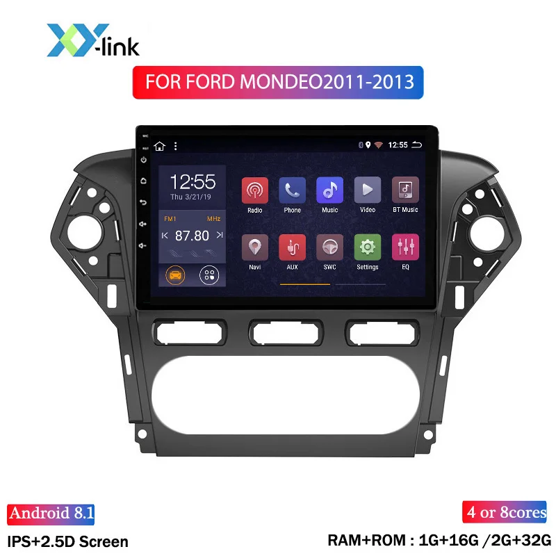 HOT SALE 10 INCH 2.5D Android 8.1 Car DVD GPS Player for Ford Mondeo 2011-2013 Multimedia Navigation System WITH BLUETOOTH