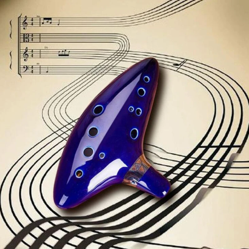 Окарина любительский альт 12 отверстий C тон музыкальный инструмент