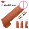 Penis Sleeve Reusable Condoms Cock Rings For Men Thick Pene Case Cover Extension Penis Enlargement Sleeve Sex Toys For Couples 1