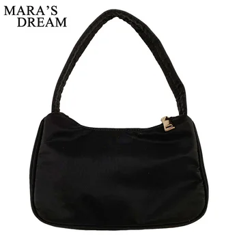 

Mara's Dream 2020 New Solid Color Fashion Women's Bag Summer Canvas Shoulder Bag Portable Simple Wild Small Square Bag