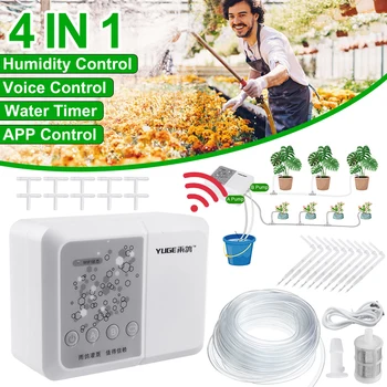 

4 IN 1 WIFI Connection Remote Control Automatic Electronic Watering Timer Garden Irrigation Controller Plant Watering System