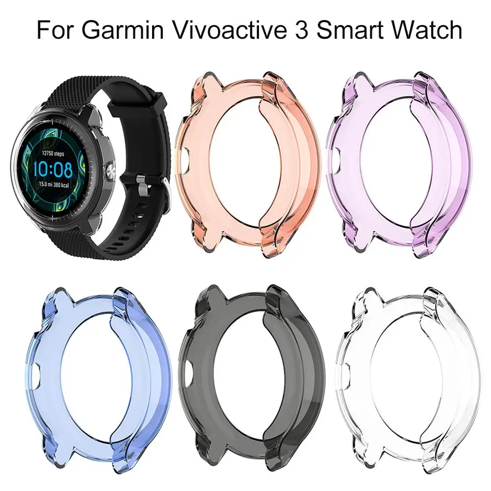 

TPU Smart Watch Protective Case For Garmin Vivoactive 3 Shockproof 5 Colors SmartWatch Cover Protective Shell 46mm