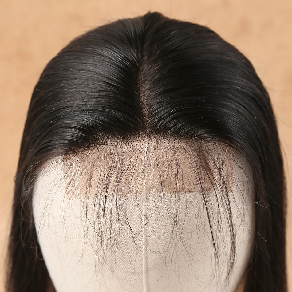 Wigirl волосы на шнуровке бразильские Прямые Человеческие волосы remy натуральный цвет 4 х4 средняя часть с детскими волосами