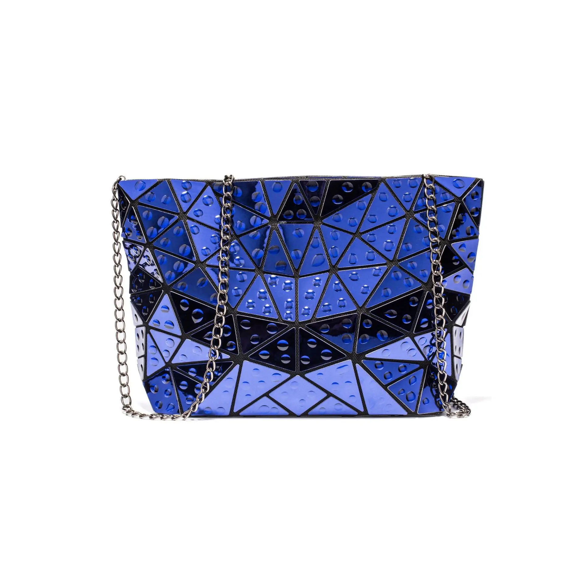 DIOMO модные женские сумки на плечо правильной геометрической формы, с блестками, лазерные голографические сумки через плечо для женщин, капельки воды, маленькая сумка для девушек - Цвет: Синий