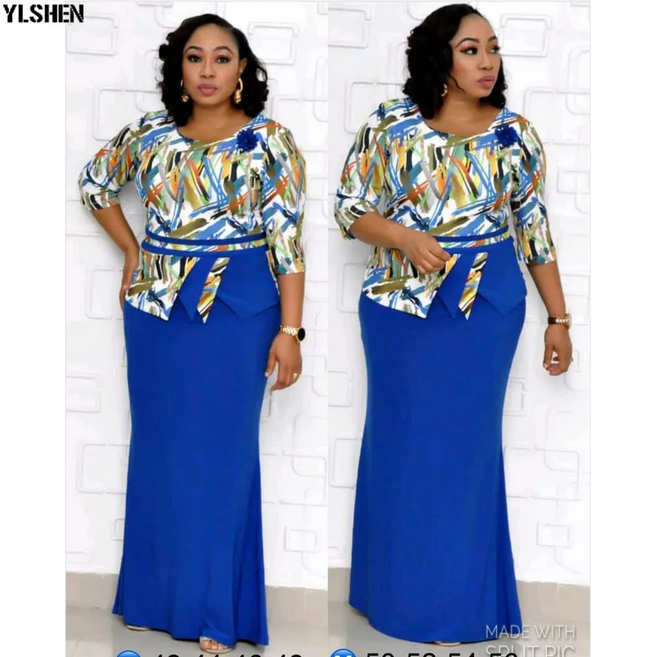 Plus Size African Dresses for Women Dashiki Robe Africaine Femme 2019 Basin Riche Ankara Africa Long Dress Christmas Maxi Dress 01