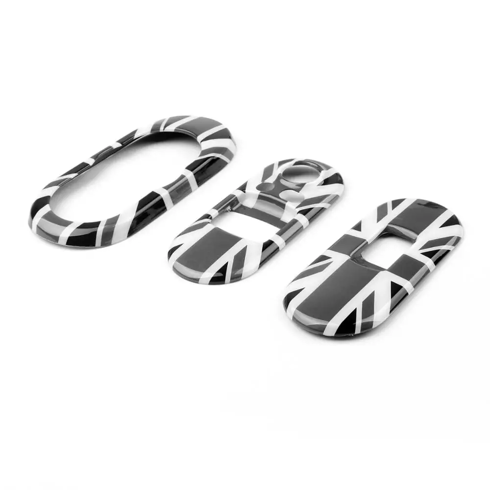 Areyourshop Union Jack Power Window Switch& Center Console Panel Covers For MINI F56 Car Window Switch Accessories Parts - Цвет: Black Gray