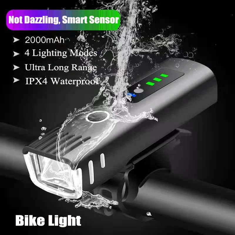 Велосипед светильник USB Micro Перезаряжаемые 400 люмен Мотоцикл головной 4 ing режимов